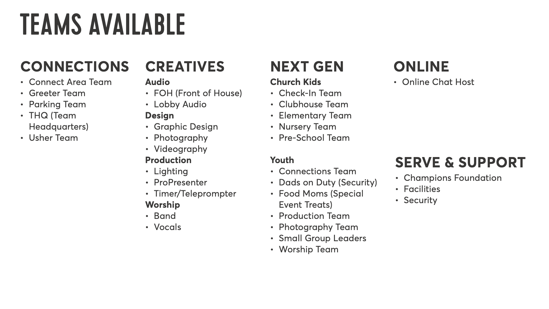 Art TeamsAvailable Recieving v